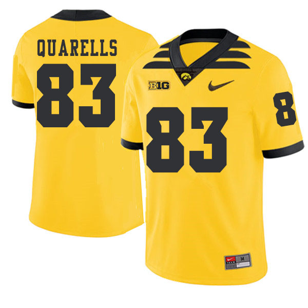 2019 Men #83 Matt Quarells Iowa Hawkeyes College Football Alternate Jerseys Sale-Gold - Click Image to Close
